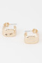 Plated Open Cuff Earrings
