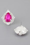 Jeweled Teardrop Crystal Stud Earrings