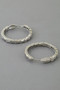 Bejeweled Snake Scale Hoop Earrings