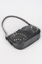 Faux Leather Stud Shoulder Bag