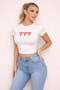 Lucky Sevens Cropped Graphic Tee