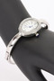 Oval Crystal-Encrusted Cuff Watch