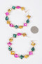 Multi Rhinestone Hoop Earrings