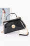 Patent Faux Leather Top Handle Bag