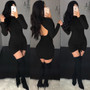 Women Sexy Ruched Backless Dress