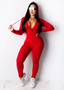 Autumn and winter women's casual sports hooded drawstring long-sleeved trouser suit two-piece set