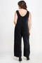 Velvet Plisse Overall Jumpsuit