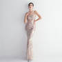 WomenElegantSequin One Shoulder Evening Dress