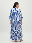 Mlle Gabrielle Plus Size Printed Dress