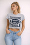 Touchdowns & Tequila Graphic Crop Tee