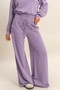 Burnout French Terry Wide-Leg Pants