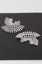 Multi Rhinestone Disk Earrings