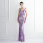 Plus SizeWomenElegant Sequin Backless Fishtail Dress Evening Dress