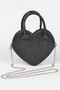 Metallic Heart Crossbody Bag