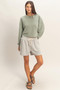 Cropped Mineral Wash Sweatshirt​​​