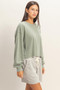 Cropped Mineral Wash Sweatshirt​​​