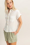 Rolled Sleeve Button-Up Top​​