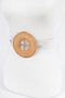 Oversize Weaved Bamboo Buckle Clear Belt