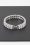Double Rhinestone Clasp Bracelet