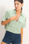 Collared V-Neck Top​​