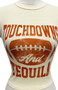 Touchdowns & Tequila Graphic Crop Tee​