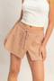 Wrap Front Elastic Waist Skort​​​​​​​​