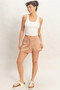 Wrap Front Elastic Waist Skort​​​​​​​​