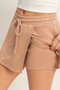 Wrap Front Elastic Waist Skort​​​​​​​​