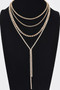 Multi-Layered Rhinestone Long Necklace