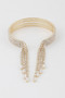 Multi Rhinestone Drop Cuff Bracelet