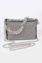 Oversized Rhinestone Bag W Link Chain