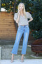 Mid Rise Crop Slim Bootcut With Stretch