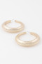 Scaled Indent Hoop Earrings