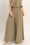 Wide-Leg Flap Pocket Pants​