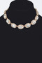 Rhinestone Oval Shape Necklace