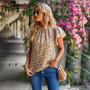 Spring Summer Women'S Loose Casual Top Floral Round Neck Shirt