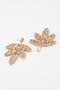 Threaded Leaf Drop Earrings
