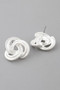 Triple Lined Knot Stud Earrings