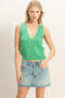 V-Neck Knit Tank Top​​