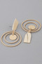 Triple Round Drop Earrings