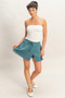 Wrap Front Elastic Waist Skort​​​​​​​