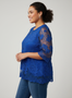Elegant Floral Lace Sleeve Blouse​​​