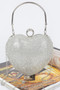 Rhinestone Heart Shape Party Clutch