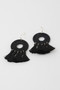 Weaved Tassel Disk Earrings