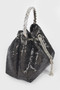 Sequins Bucket Bag W/Stone Handle