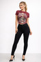 Night Rider Vintage Cut-Out Crop Tee