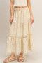 Tiered Lace Trim Skirt