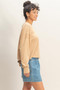 Cross Detail Open Back Long-Sleeve Top​​​​​​