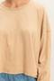 Cross Detail Open Back Long-Sleeve Top​​​​​​