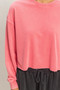 Cropped Mineral Wash Sweatshirt
